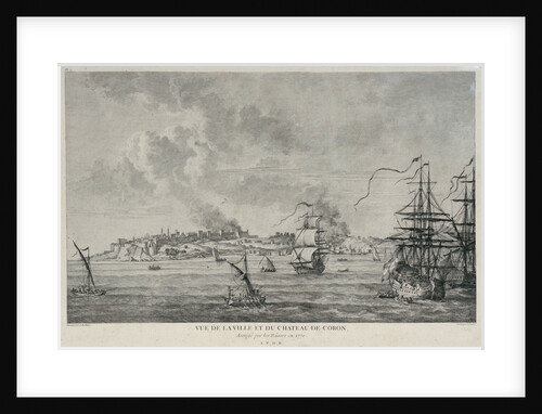 View of Coron when besieged by the Russians in 1770 by Lienard