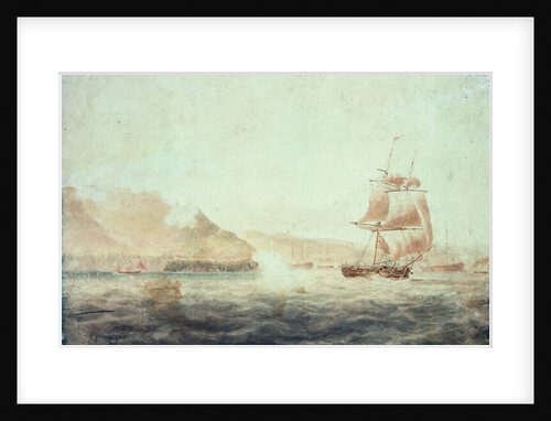 French batteries firing at the brig 'Childers' off Brest 1793 by unknown