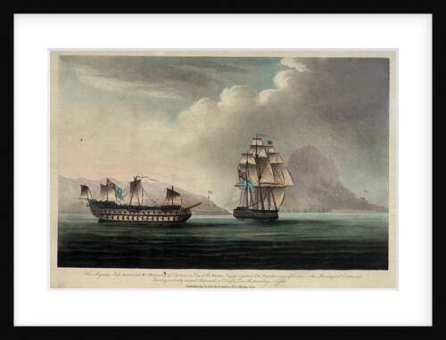 HMS 'Bellisle' near Gibraltar,  24 October 1805 by G. Andrews