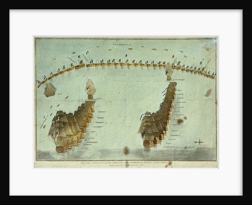 Plan of the attack by Lord Nelson, on the combined fleet, 21 October 1805 by Robert Dodd