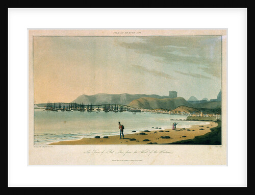 Isle of France No.6: the Town of Port Louis, from the West of the Harbour by William Daniell