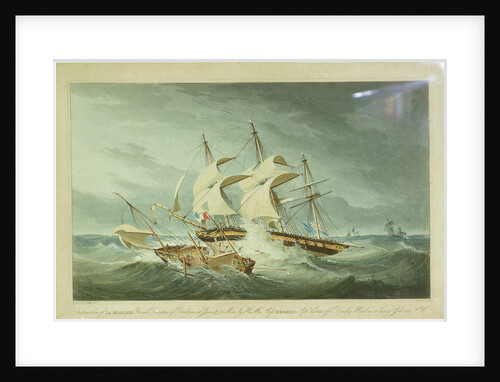 Destruction of the 'La Mouch' by HMS 'Hermes', 14 September 1811 by Philip Brown