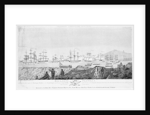 Plan of the attack upon the Boulogne flotilla, by the frigate 'Naiad', 21 September 1811 by I. Ryland