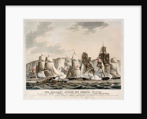 The action of Dieppe, March 1812 by E. Vidal