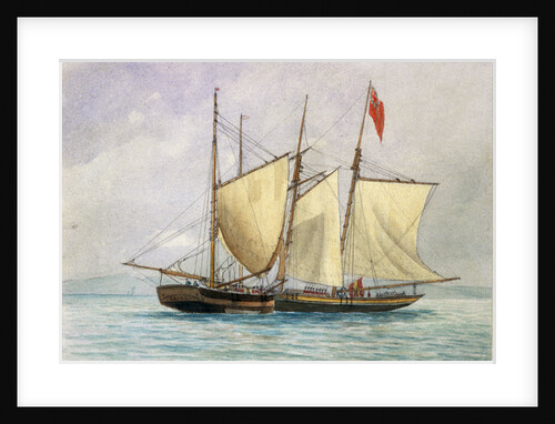 'Captain H Wolman with HM 80th Foot capturing the Notorious Pirate Schooner Hanna Mercury Isld Oct 26th 1843'. by unknown