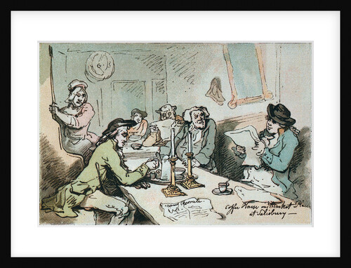 Coffee House in Salisbury Market Place by Thomas Rowlandson