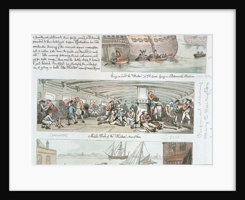 Middle-deck of the man-of-war 'Hector' by Thomas Rowlandson
