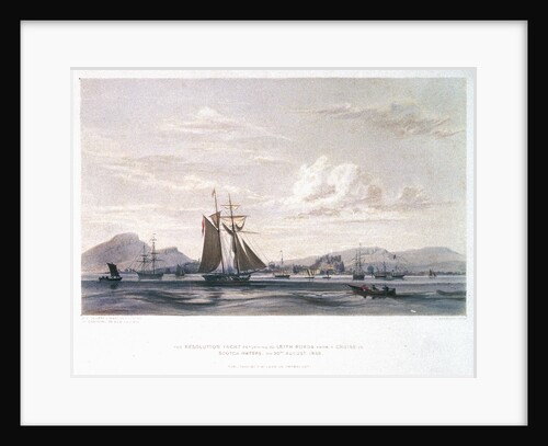 The yacht 'Resolution' returning to Leith from a cruise in Scotch waters on 30 August 1848 by John Christian Schetky