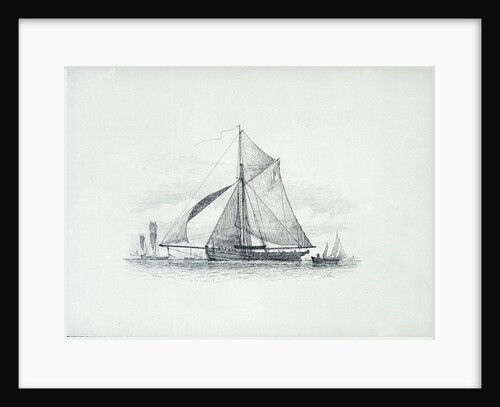 Revenue cutter protecting the Brighton Fishery by Richard Henry Nibbs