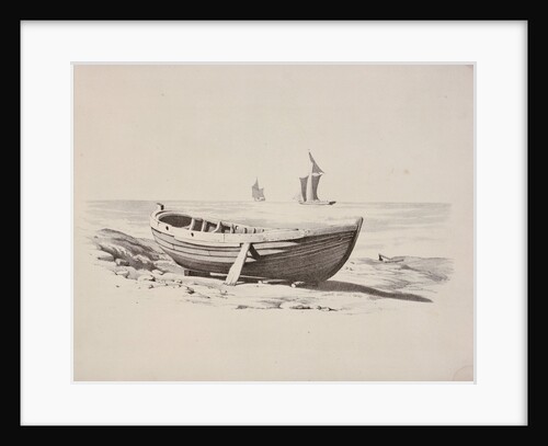 Rowing boat at Lowestoft, 1807 by Cornelius Varley