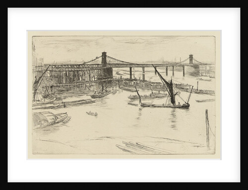 Old Hungerford Bridge by James Abbott McNeill Whistler