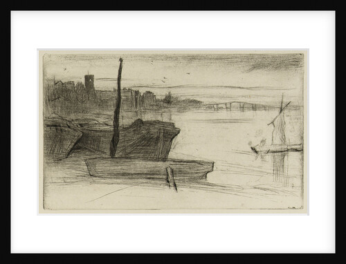 Chelsea Bridge and Church by James Abbott McNeill Whistler