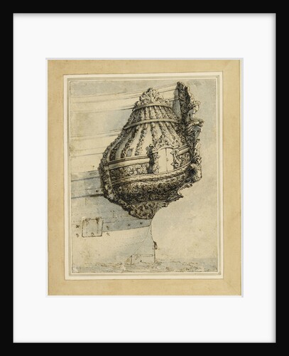 The port-quarter gallery of a small Dutch ship by Simon de Vlieger