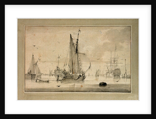 A Dutch yacht leaving the shore in a light air by Wigerus Vitringa