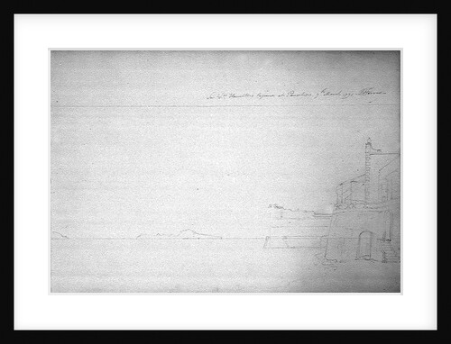 Sir William Hamilton's villa, Posilippo, with a distant view of Procida by J.T. Serres