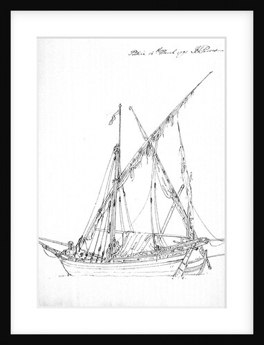 Two fishing boats at Portici, 16 March 1791 by J.T. Serres