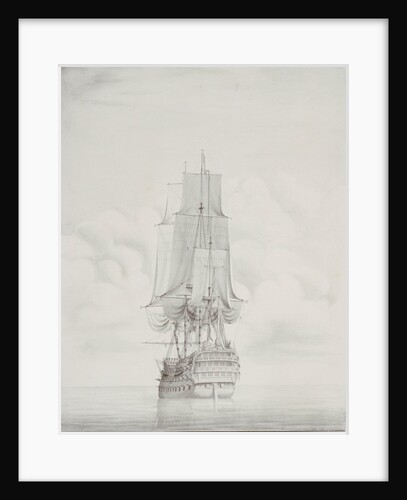 The English ship 'Duke' 90 guns, circa 1750 by John Hood
