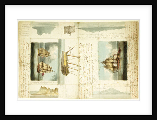 Action between 'Leander' and French two-decker 'Genereux', 18 August 1798 by William Guido Anderson
