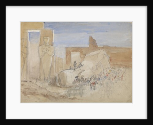 The Ramosseum, Thebes, Egypt by Oswald Walter Brierly