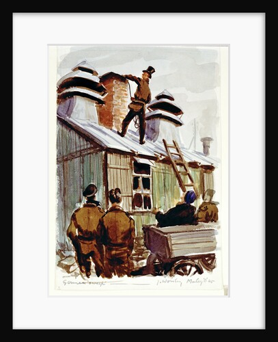 German chimney sweep at Marlag 'O' prisoner-of-war camp by John Worsley