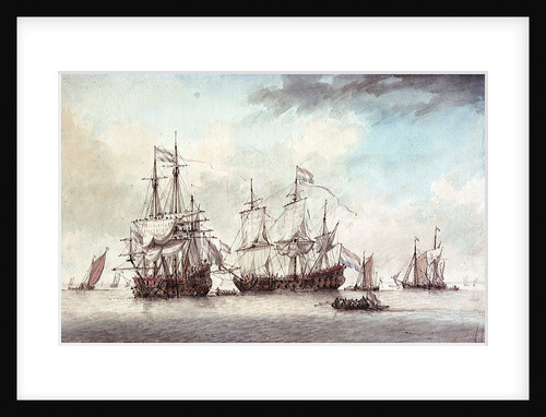 Two Dutch Flagships, early 1780s by Charles Gore