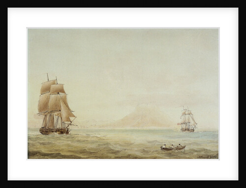 View of St Eustatius with the 'Boreas' (1784) by Nicholas Pocock