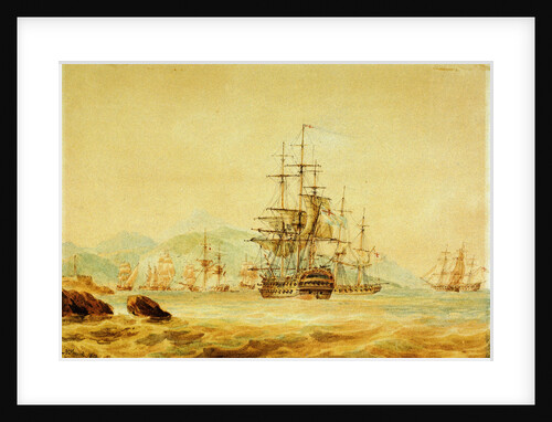 The 'Agamemnon' cuts out French vessels from Port Maurice, near Oneglia, 1 June 1796 by Nicolas Pocock