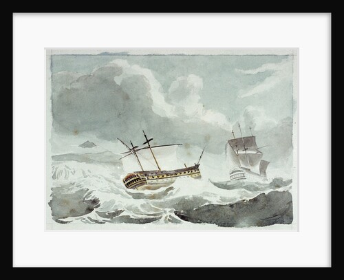 The 'Vanguard' disabled and in tow by the 'Alexander', 22 May 1798 by William Innes Pocock