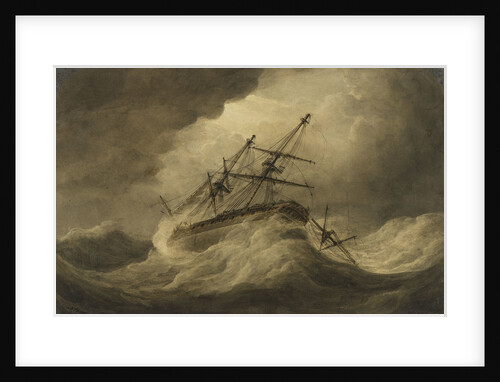 Attempt to Veer' in a stormy sea, illustration to Falconer's 'The Shipwreck by Nicholas Pocock