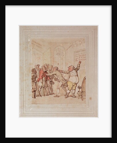Navy agent refusing to pay prize money by Thomas Rowlandson