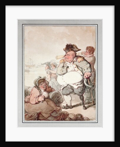 Admiral Pasley, the 'Tough Old Commodore'. 'The bullets and gout have knocked his hulk about' by Thomas Rowlandson