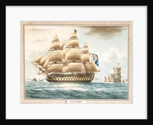 HMS 'Victory' off Belem Castle by Thomas Buttersworth