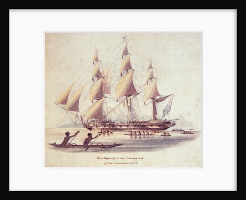 His Majesty's ship 'Blossom' off the Sandwich Islands by William Smyth