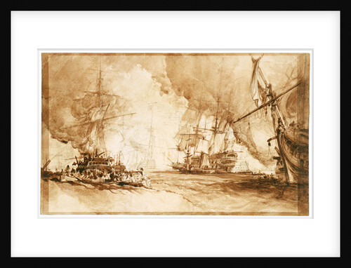 Study for the painting of Bombardment of Algiers, 1816 by George Chambers