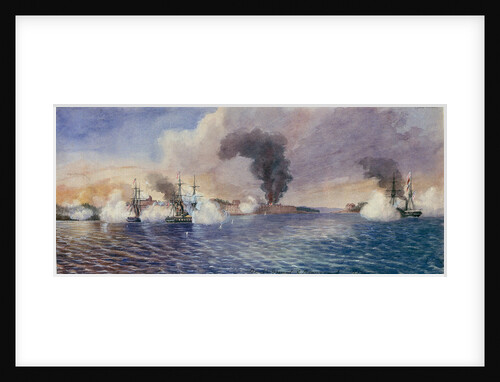 Bombardment of Bomarsund, August 1854 by Edward Hodges Cree