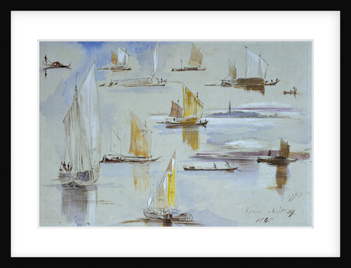 Studies of Venetian craft by Edward Lear