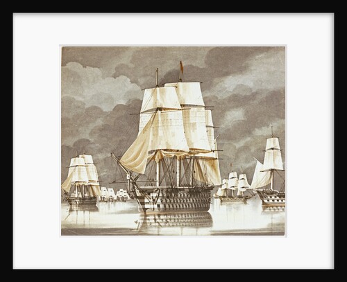 HMS 'Princess Charlotte' off Mytelene, Friday 21 September 1838 at 5 PM by James Kennett Willson
