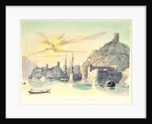 View within the harbour at Muscat by Charles Hamilton Smith