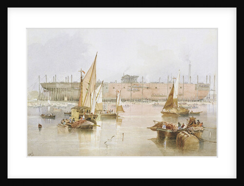 The building of the 'Great Eastern', 1857 by John Wilson Carmichael