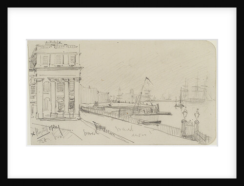 Greenwich Pier from the end of King Charles block by Thomas Bush Hardy