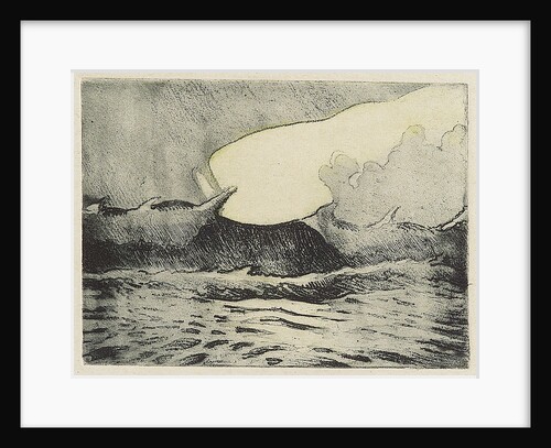 Seascape - very rough grey sea 2 by John Everett