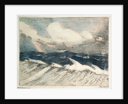 Seascape - pale blue breakers 5 'The Rainbow' by John Everett