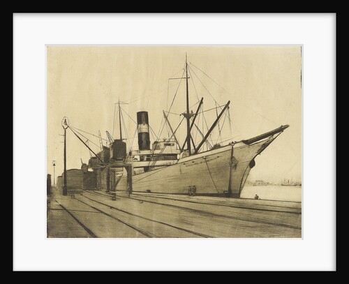 The steam vessel 'Penaglis M Hadoulis' in harbour 1 by John Everett