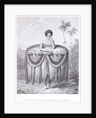A young woman of Otaheite, bringing a present by John Webber