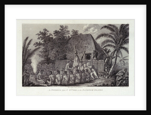 An offering before Capt Cook, in the Sandwich Islands by John Webber