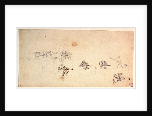 Loading guns and lacing on the fore bonnet by Willem Van de Velde the Younger