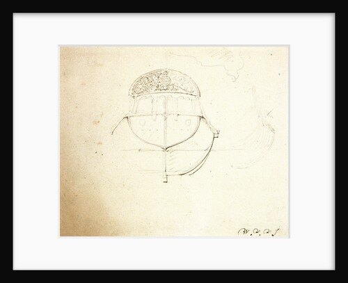 Sketch plan of the stern by Willem Van de Velde the Younger