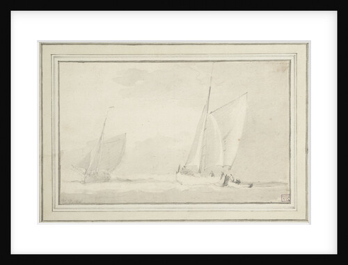 Hoys in a sunny haze by Willem Van de Velde the Younger