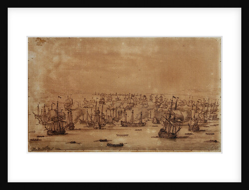 The action at Vigo from the eastward by Willem Van de Velde the Younger