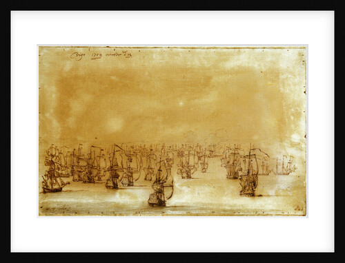 The action at Vigo from the westward by Willem Van de Velde the Younger